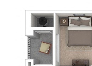 Dylan 1x1 floor plan Dylan 1x1 floor plan at The Manhattan Tower and Lofts, Colorado, 80202